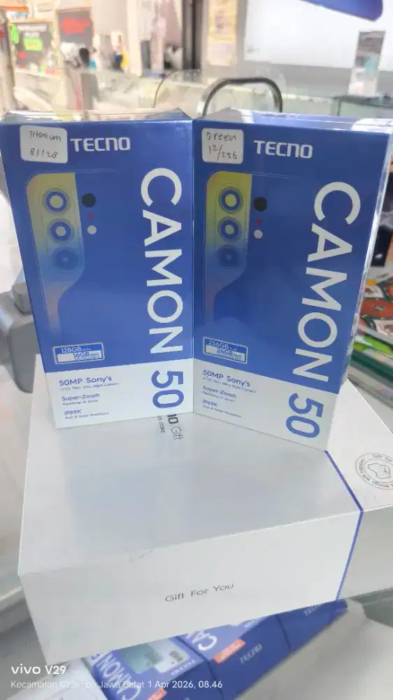 Tecno CAMON 50 8+8/128 NFC AMOLED PROMO Spesial GIFTBOX Terlaris