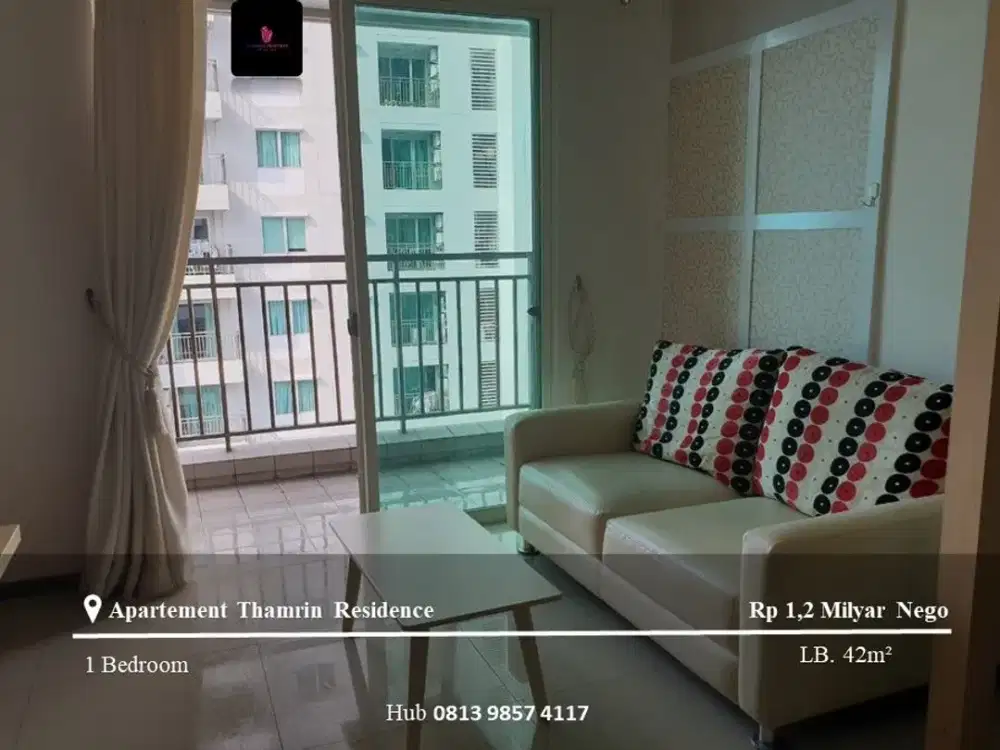 Dijual Apartement Thamrin Residence 1BR Mid Floor Furnished
