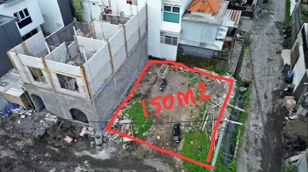 DISEWAKAN TANAH DI SEMINYAK 150 M2 KAWASAN BEBAS BANJIR ITR KUNING