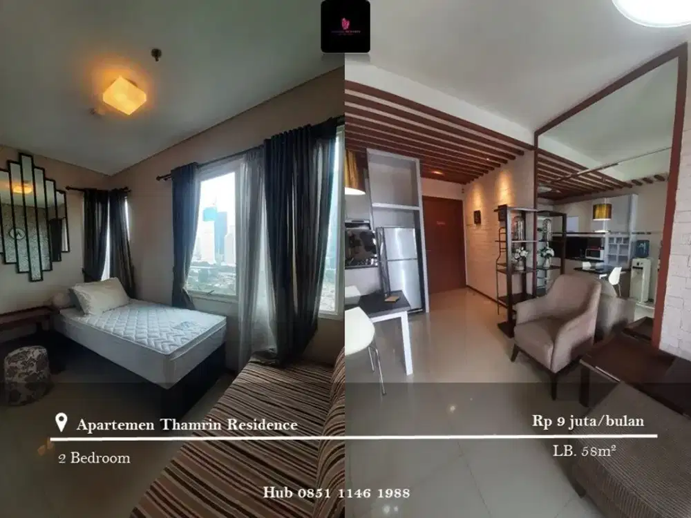 Disewakan Apartement Thamrin Residence 2BR Mid Floor Full Furnished
