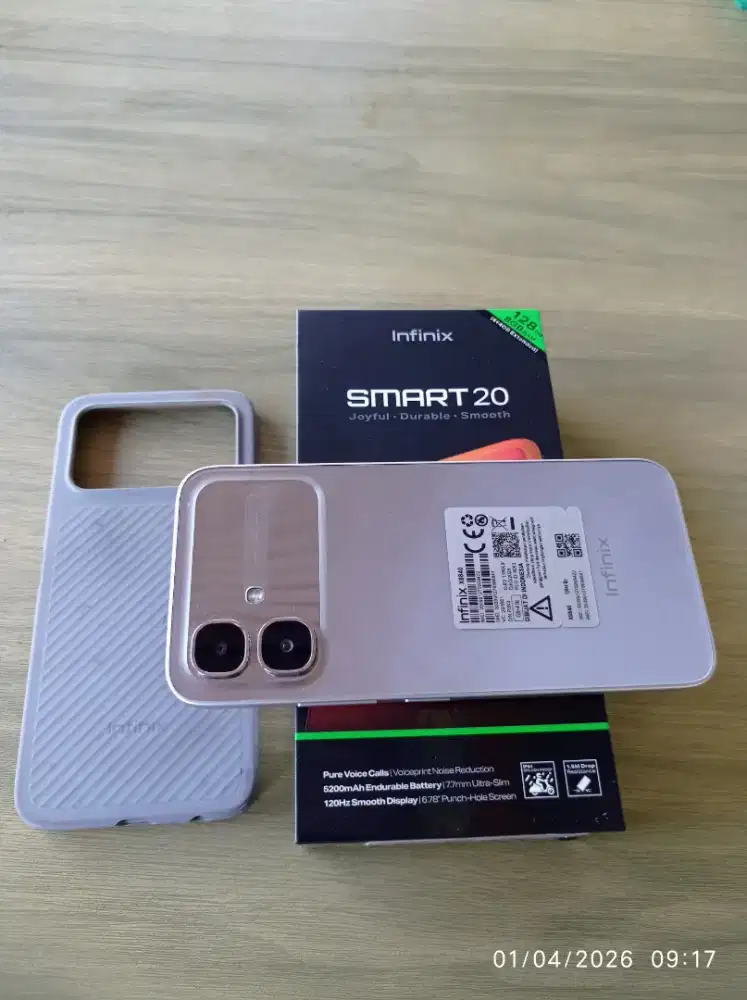 Infinix Smart 20 ram 4/128gb baru 1 Minggu lengkap sak notae