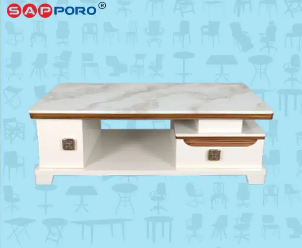 Preloved Meja Tamu Marmer Sapporo kondisi masih mulus 85%