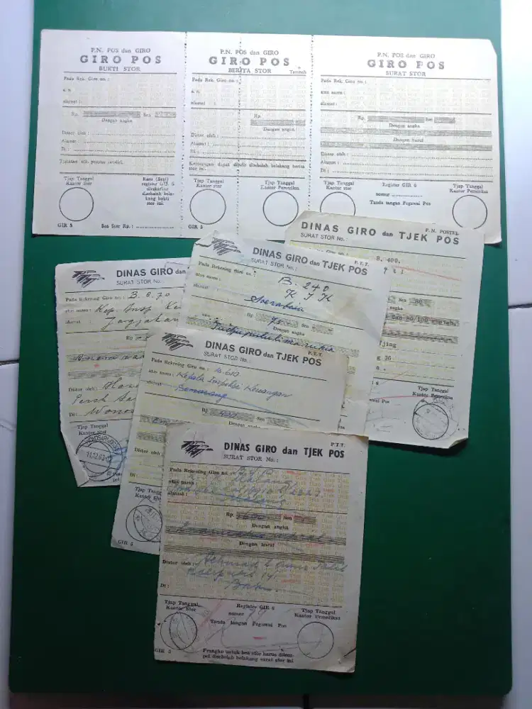 Bukti Setoran dari era Dinas Giro dan Tjek Pos