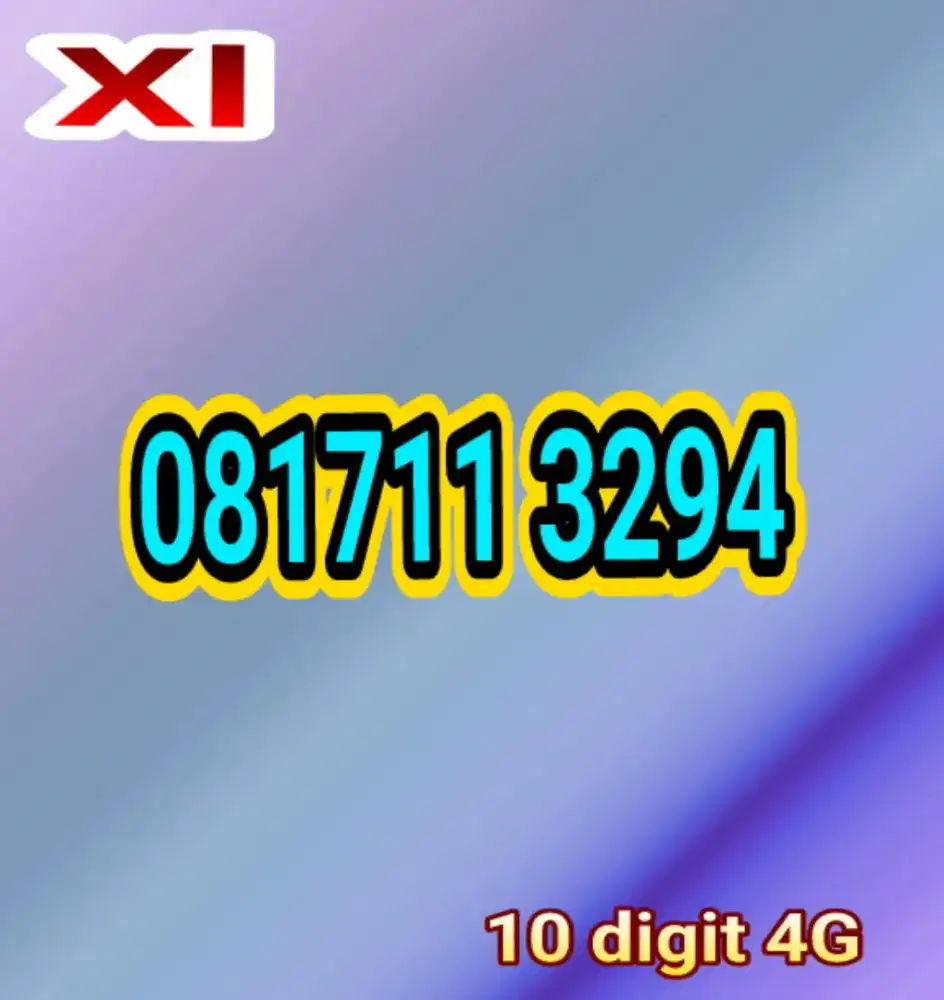 Kartu XL 10 digit rapi menarik