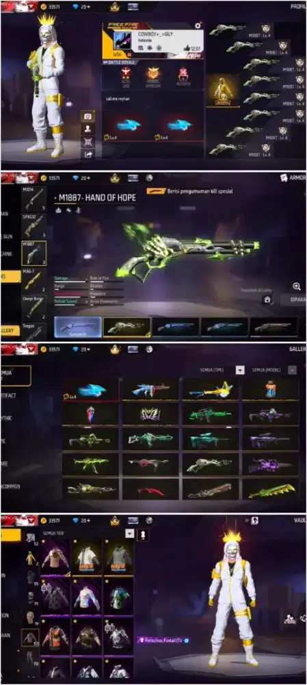 Jual akun ff aman dan terpercaya