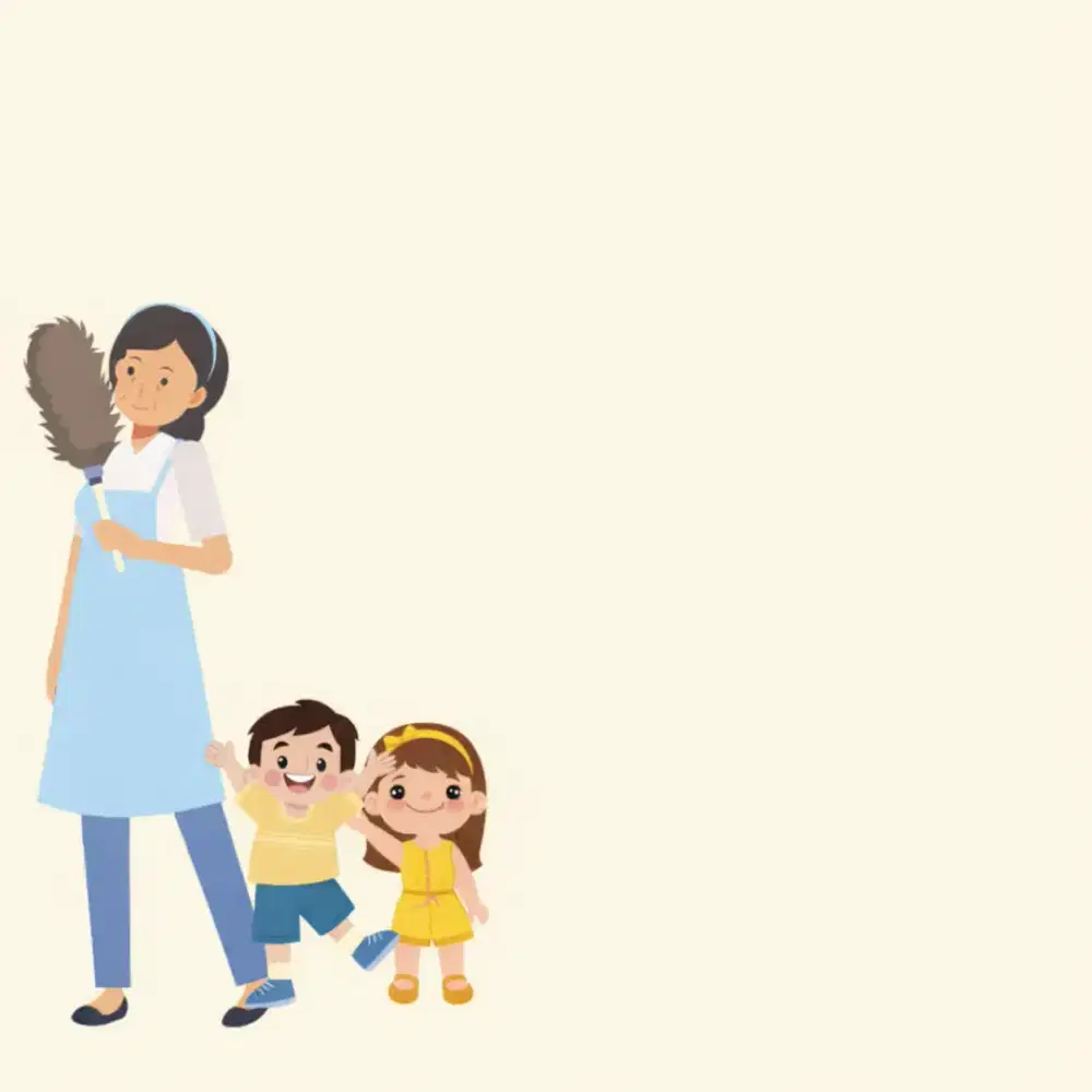 ART dan Jaga anak Usia 4 dan 8 sudah sekolah