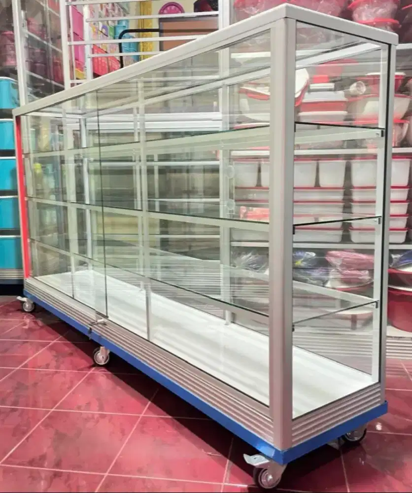 Di Jual Etalase Pake Roda Ukuran 2Mx1M