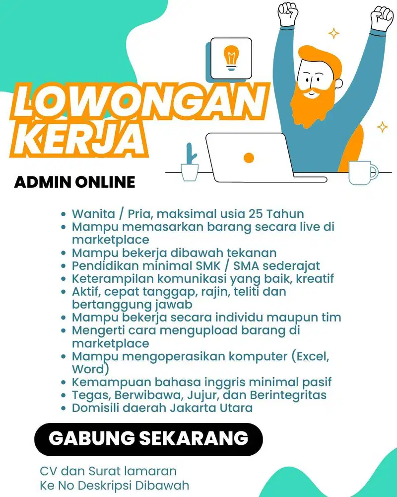 Admin Online - Lowongan Perkerjaan