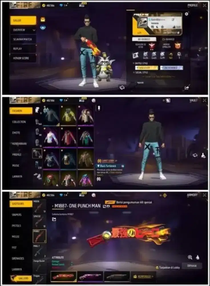 Jual akun ff aman dan terpercaya