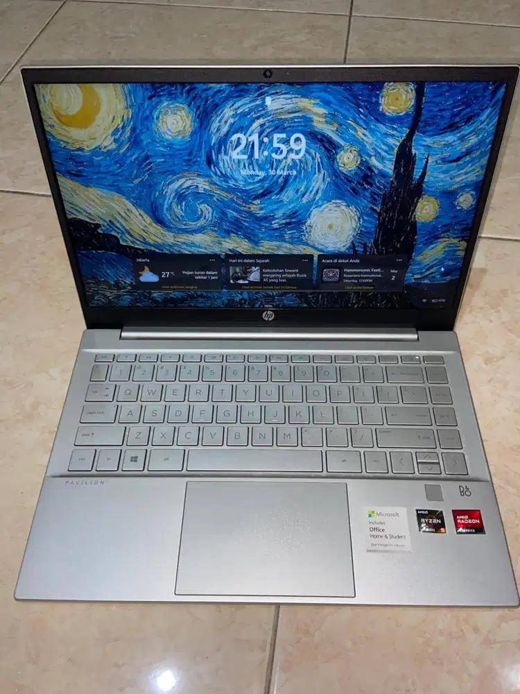 Laptop HP Pavilion 14 EC0013AU Ryzen 5-5500U 16GB SSD 512GB Second