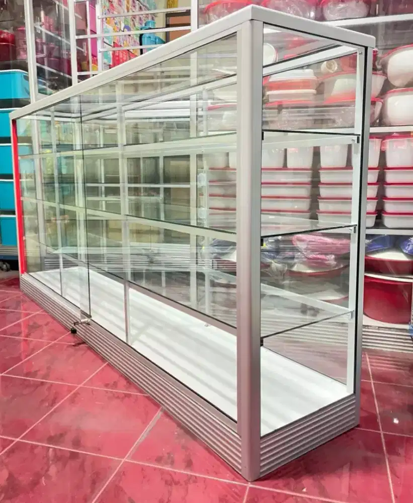 Etalase Panjang 2Mx1M Barang Baru & Siap Kirim