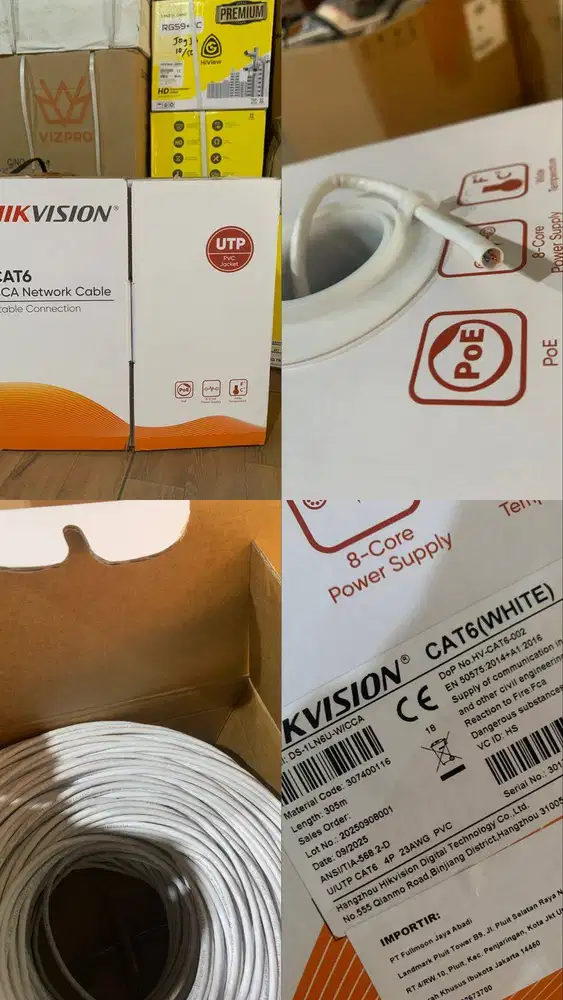 KABEL LAN CAT 6 HIKVISION (PUTIH)