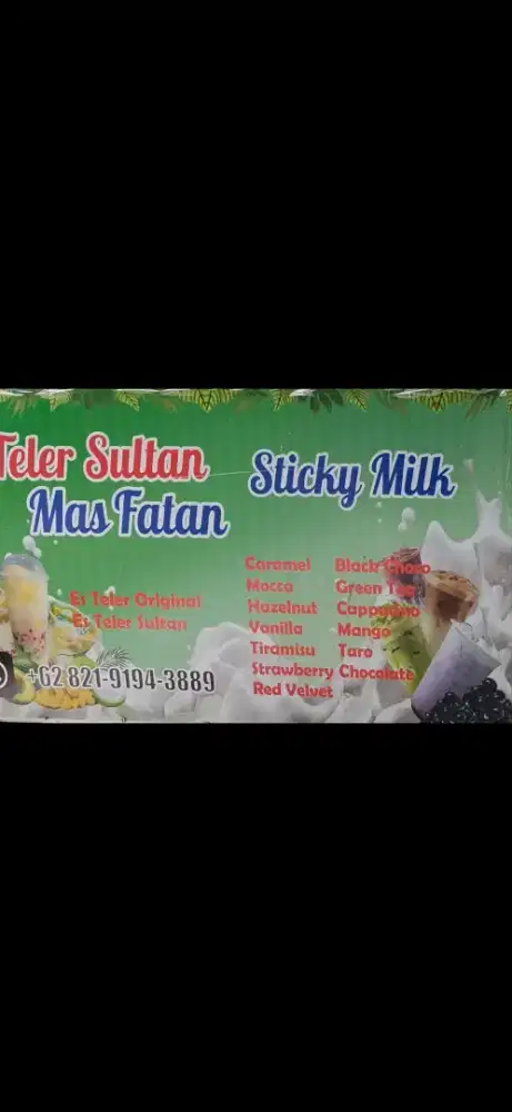 Jaga stand es teler dan stiky milk