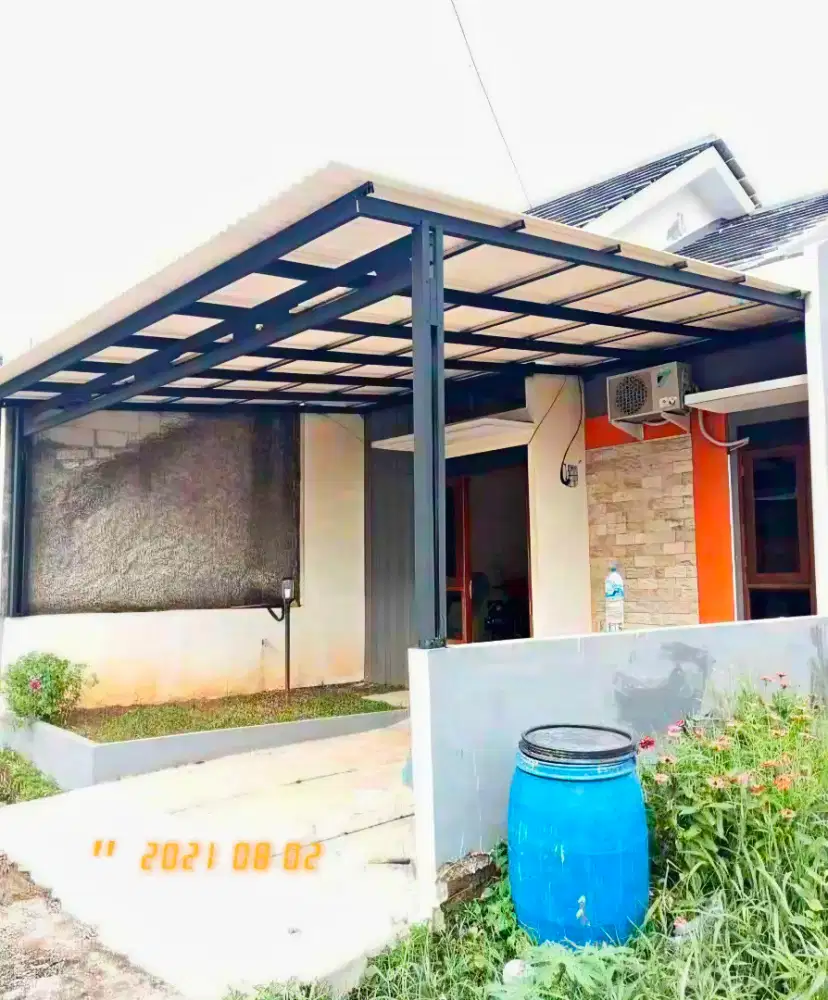 Kanopi baja ringan dan garasi