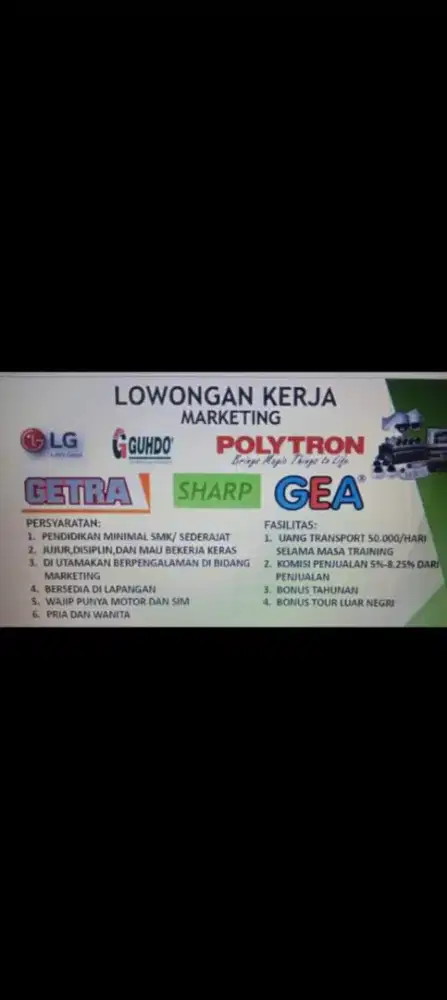 Lowongan kerja butuh cepat