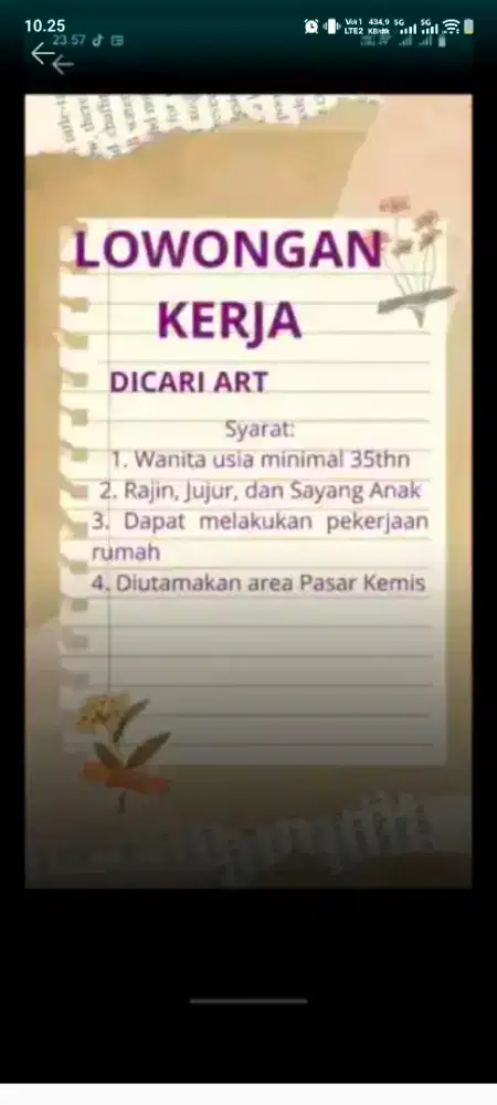 Loker ART (Puri Jaya)