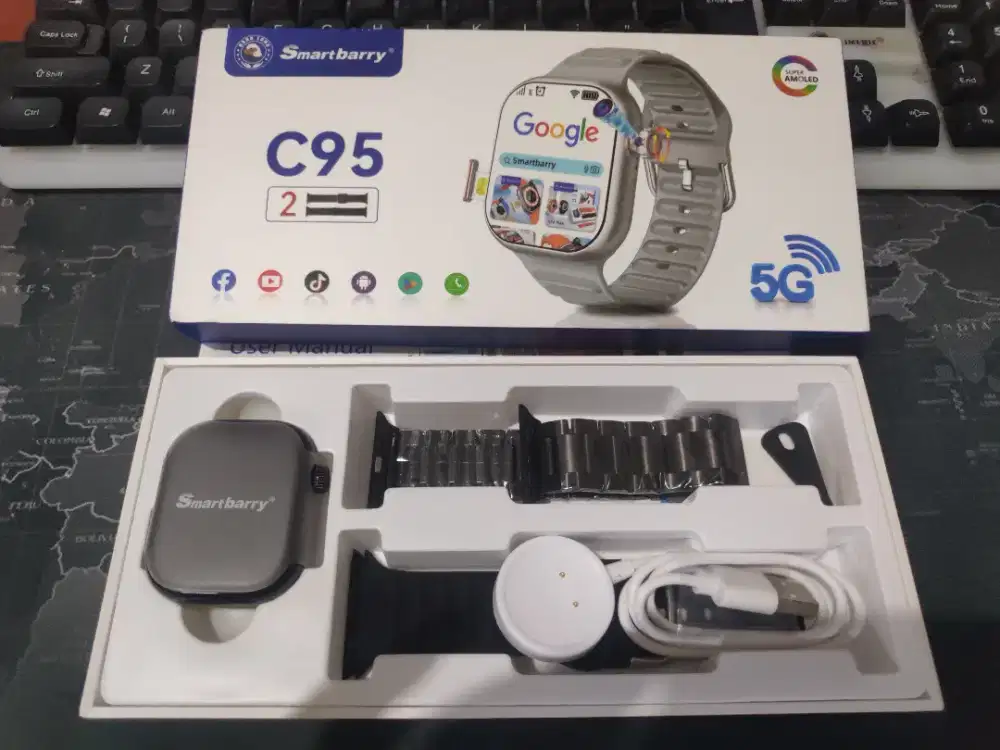 Smart Watch Android C95 5G Amoled Ram 6gb/64 WA TikTok FB IG FF ML dll