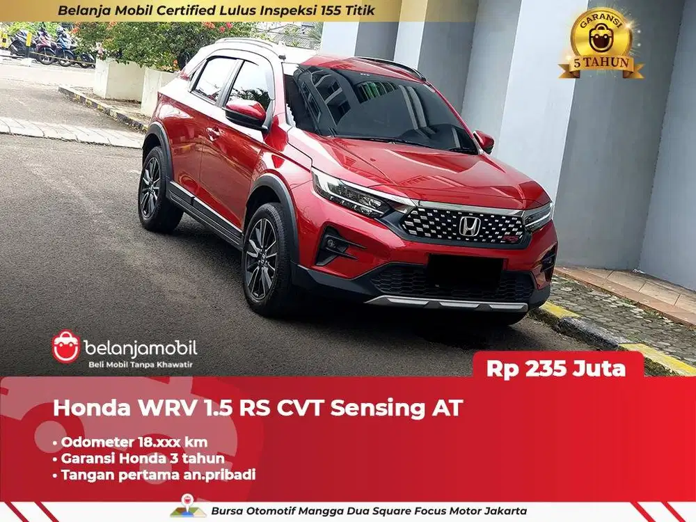 [ GARANSI 5TH ] Honda WR-V WRV WR V 1.5 RS CVT Sensing AT 2024/2025