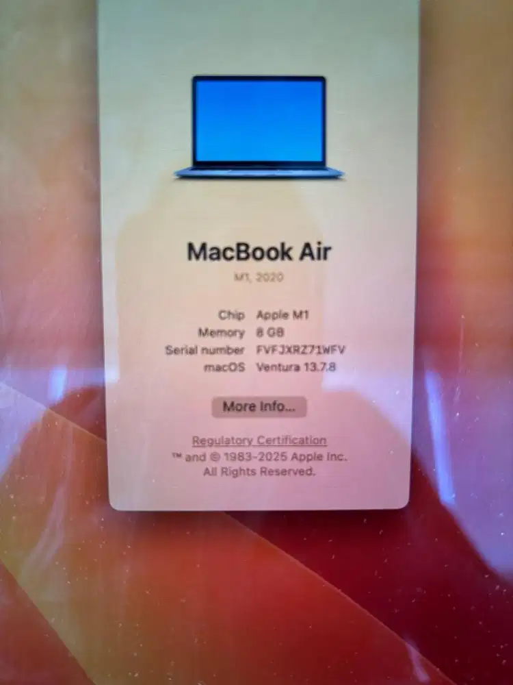 MacBook Air M1 2020 8/256