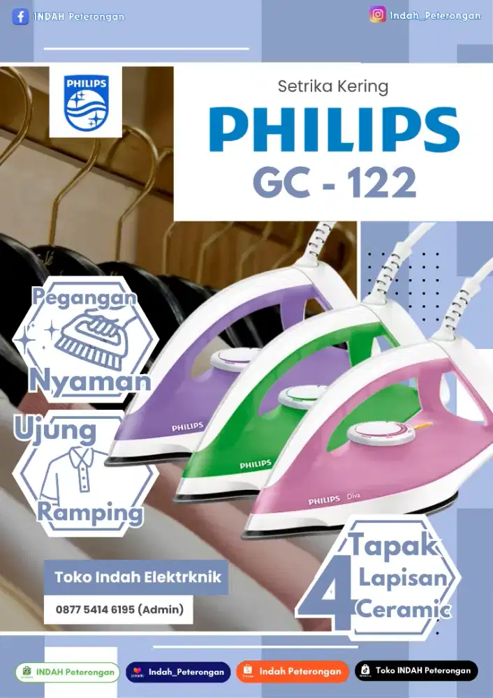 SETRIKA PHILIPS GC-122