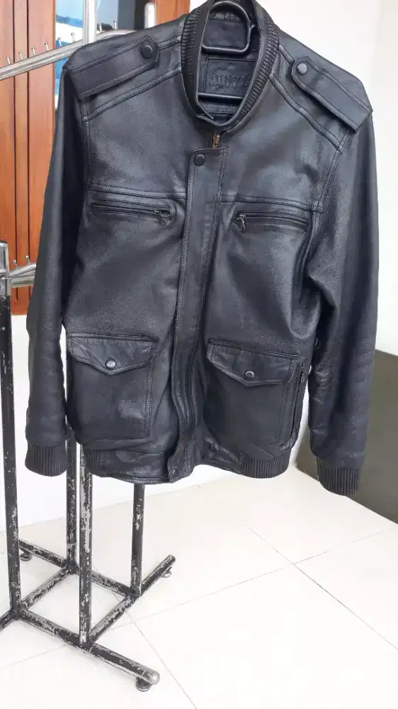 Jaket kulit domba asli