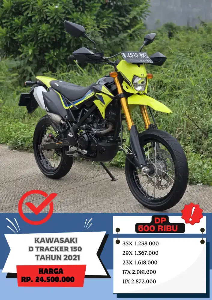 Kawasaki Dtracker 150 Tahun 2021 DP 500Ribu