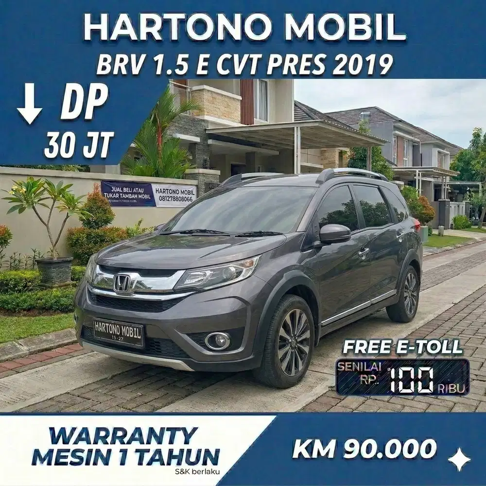 BRV 1.5 E CVT PRES 2019