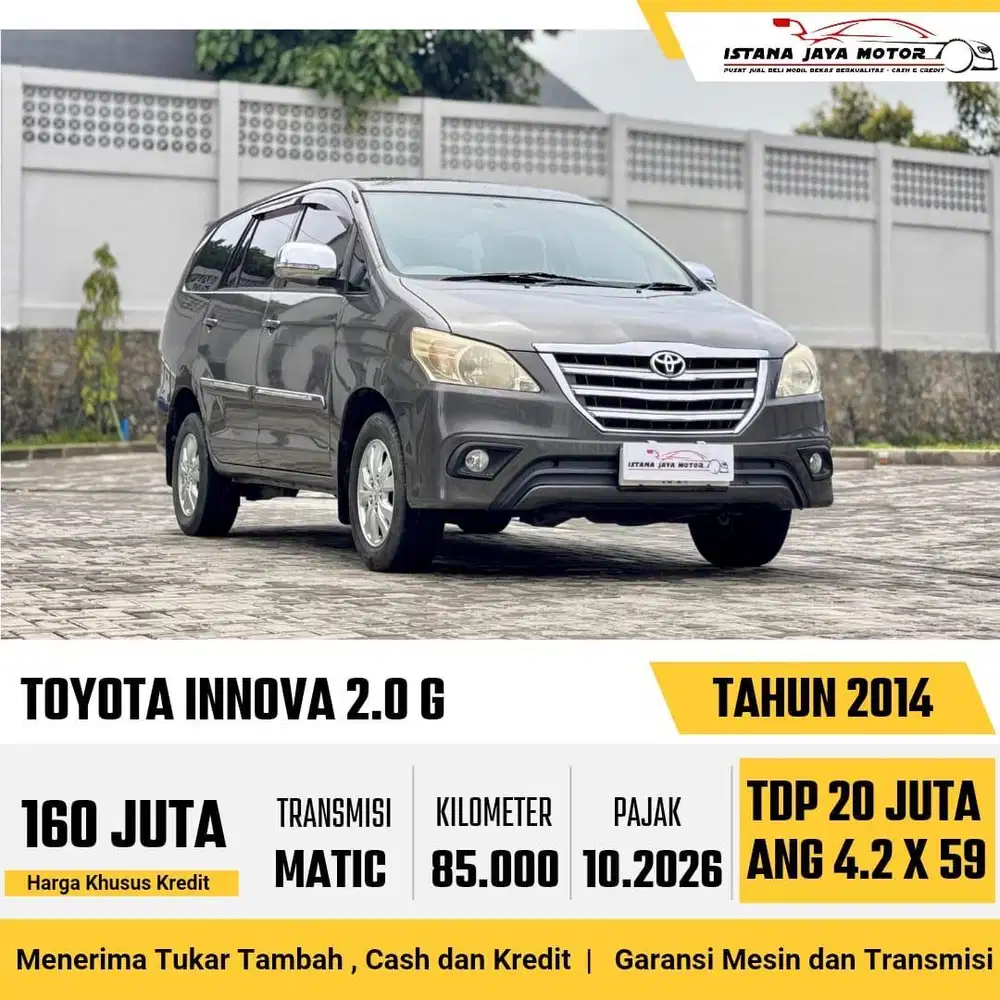LOW KM Toyota Kijang Innova 2.0 G Automatic 2014