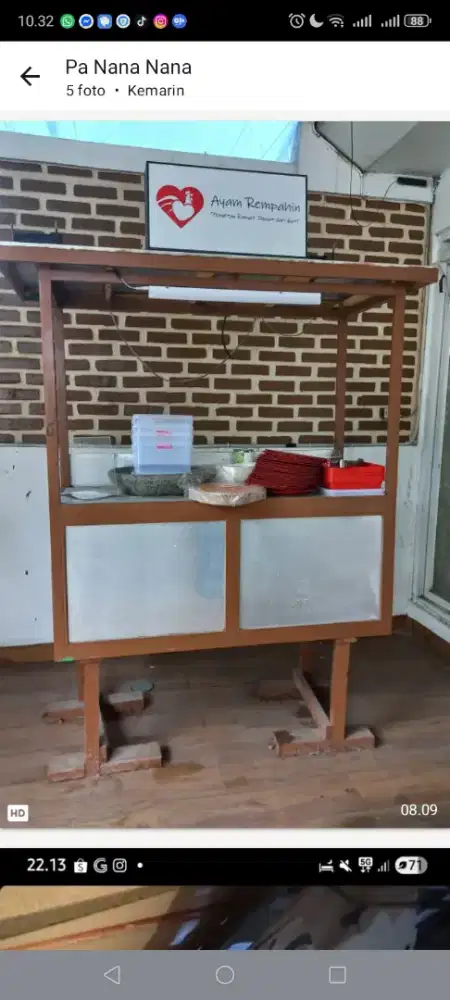 Jual grobak makan dan minuman