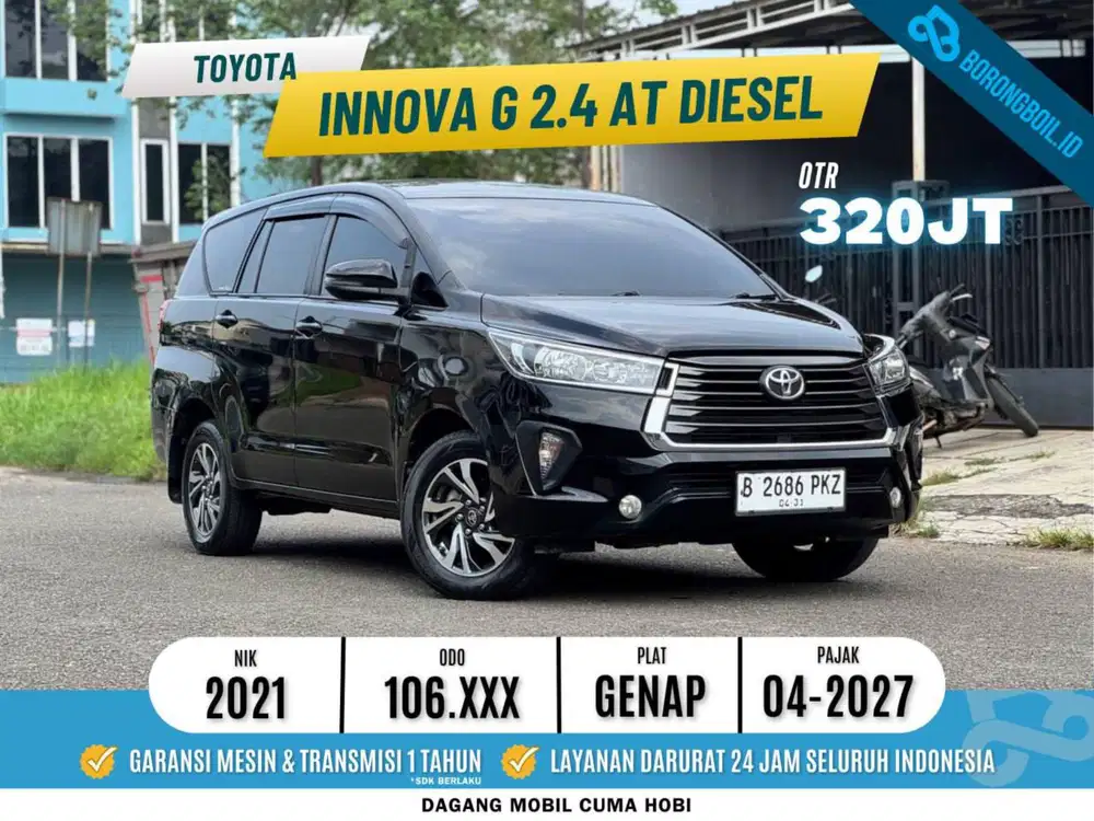 Toyota Kijang Innova G 2.4 AT diesel 2021 Hitam 2022