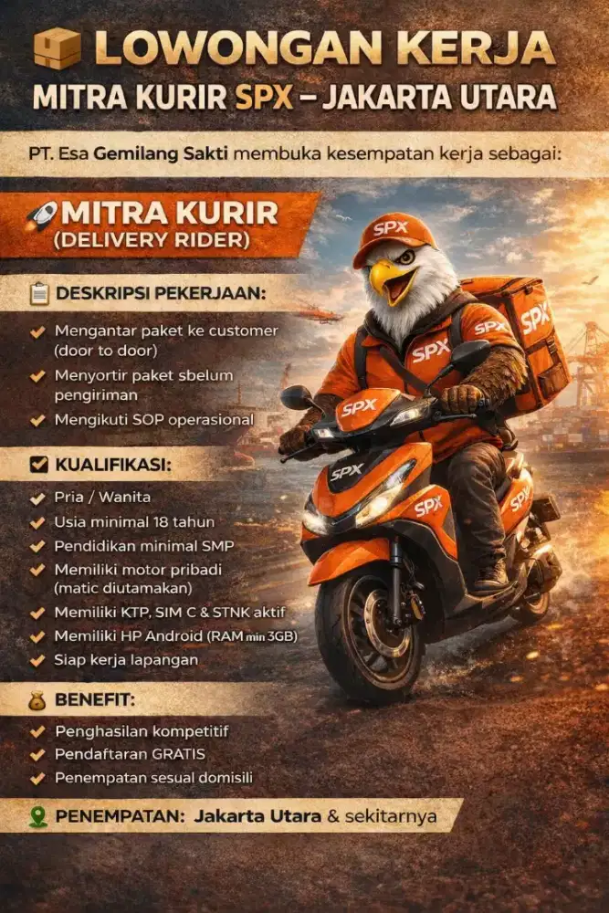 kurir spx area jakarta utara