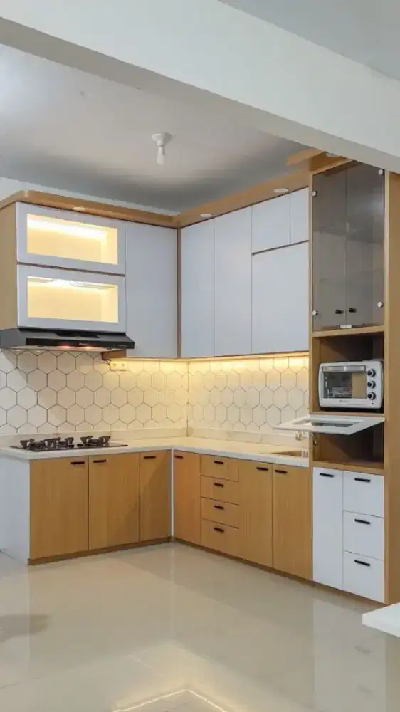 Kitchen Set Lemari Rak Dapur Custom Minimalis Lampung