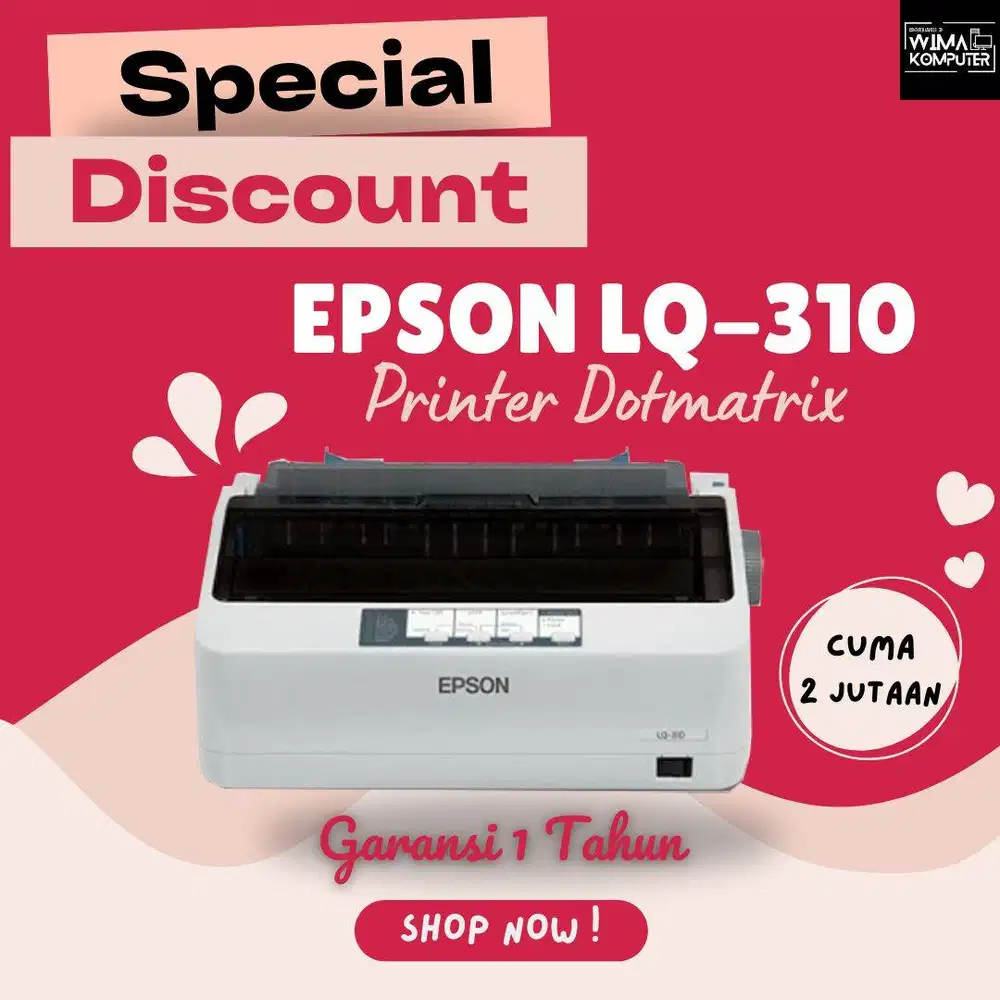 Epson Printer Dotmatrix LQ 310 Fullset Dus Kualitas Mendekati New Ori