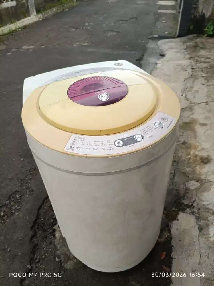 Mesin cuci top loading Sharp 8,5 kg bekas normal bs tt mesin cucimu