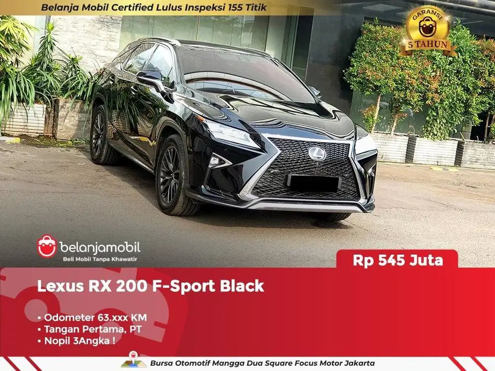 [ KM LOW ] Lexus RX200 RX 200 F Sport F-Sport Black 2017/2018