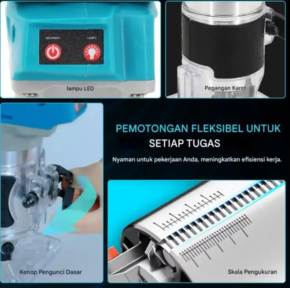 MESIN TRIMMER CORDLESS PROFIL BATRAI 20V VICTOOL DC TANPA KABEL