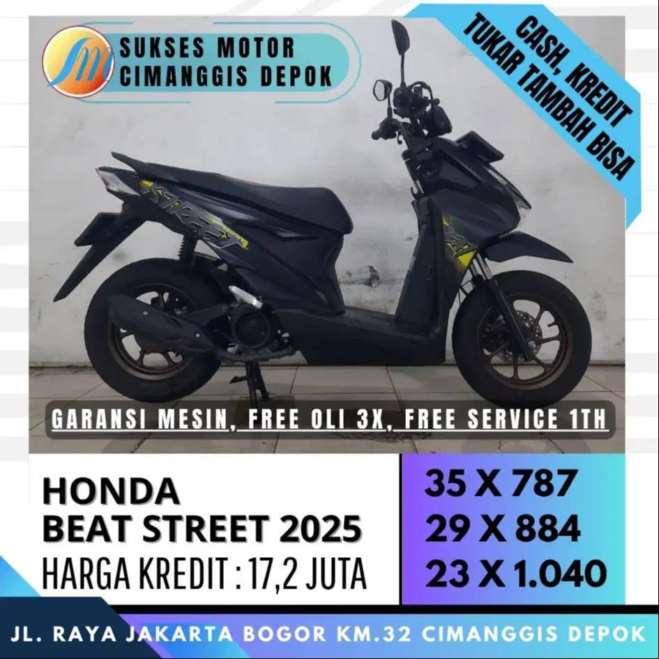 BEAT STREET ESP 2025 MULUS UNIT BERGARASI FREE OLI3X [SUKSES MOTOR]