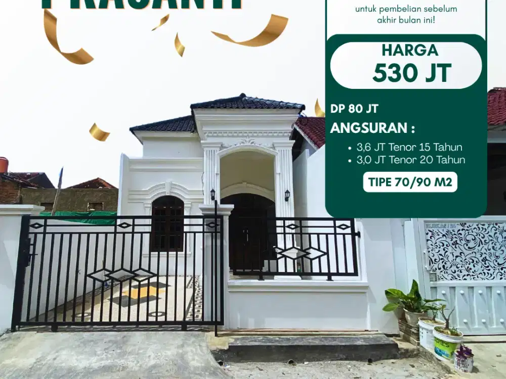 RUMAH AMAN BANJIR 2 MENIT DARI KAMPUS UIN RIL SUKARAME BANDAR LAMPUNG