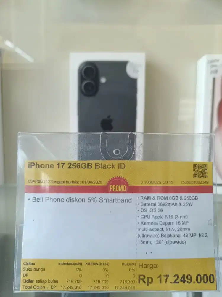 Kredit Kredivo iPhone 17 256GB Bunga 0 Tanpa Dp