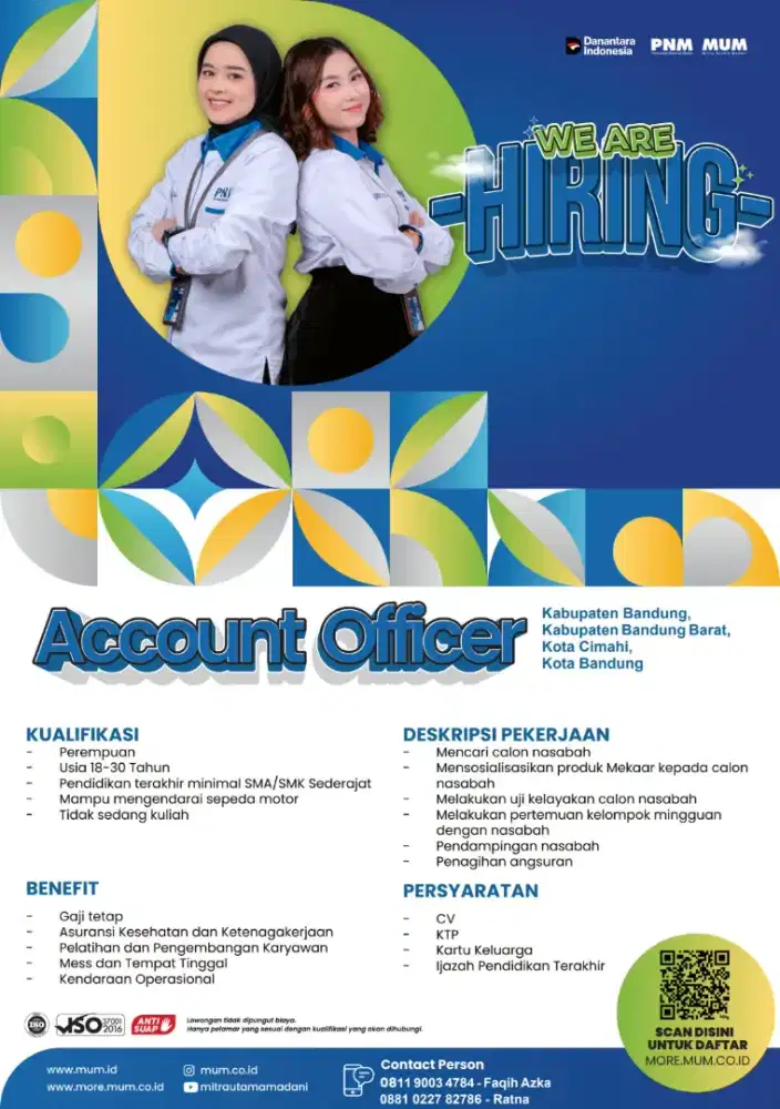 LOWONGAN ACCOUNT OFFICER