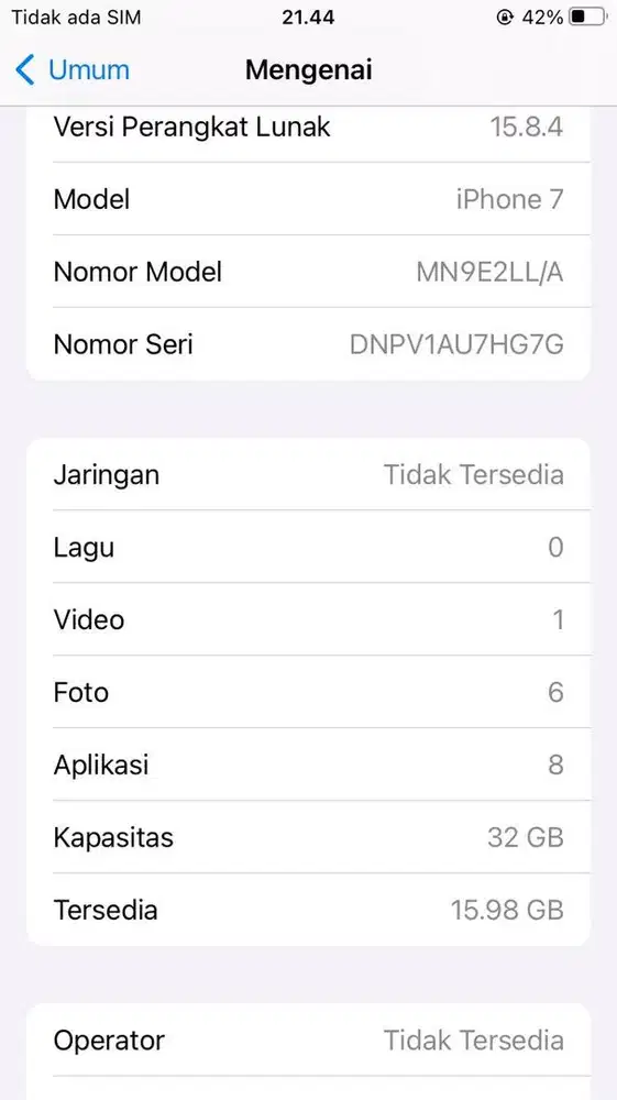 Jual hp ip 7 ram 3/32GB