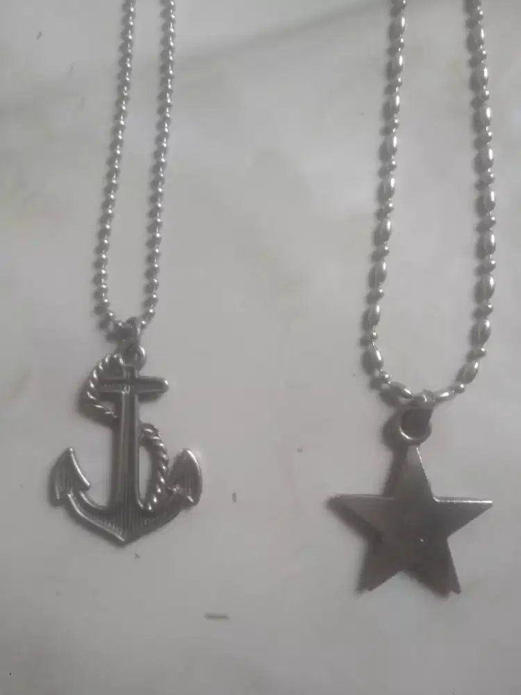 Kalung Anchor Baja dan Kalung Bintang Titanium