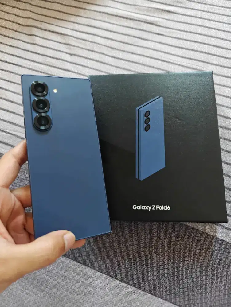 JUAL MURAH SAMSUNG Z FOLD 6 512GB BLUE RESMI SEIN (-bercak aja)