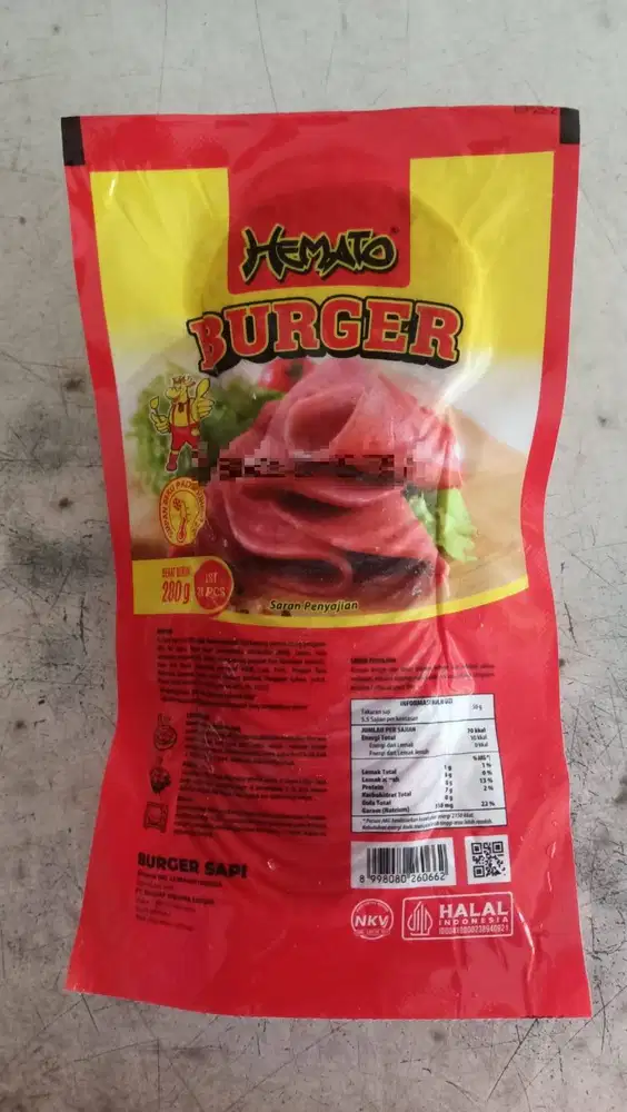 Hemato Burger Sapi 280 Gram Isi 21 Pcs