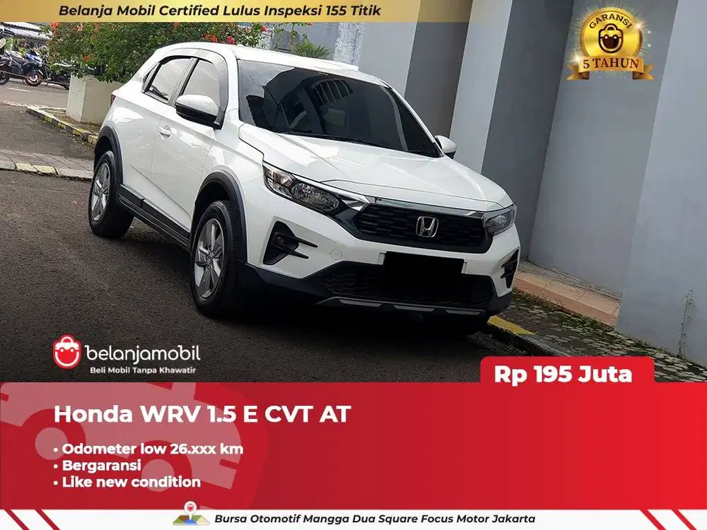 [ GARANSI 5TH ] Honda WR-V WRV WR V 1.5 E CVT AT Putih NIK 2022 2023