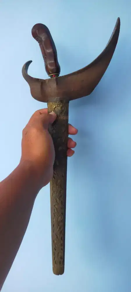 Keris kolonadah Luk 5 tangguh mojopahit