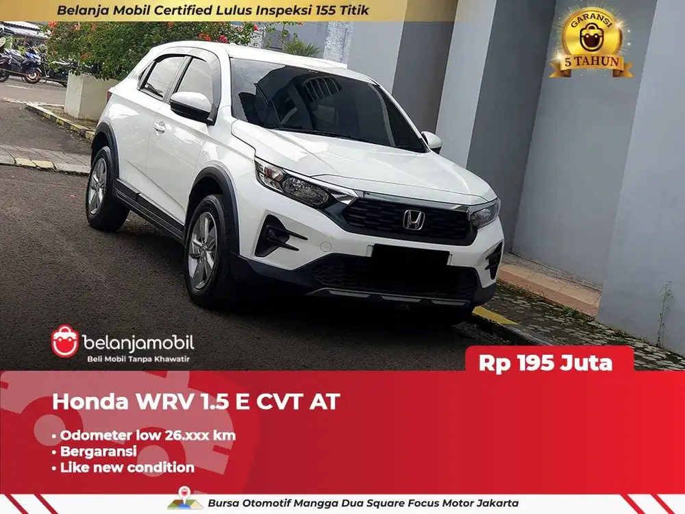 [ GARANSI 5TH ] Honda WR-V WRV WR V 1.5 E CVT AT Putih NIK 2022 2023