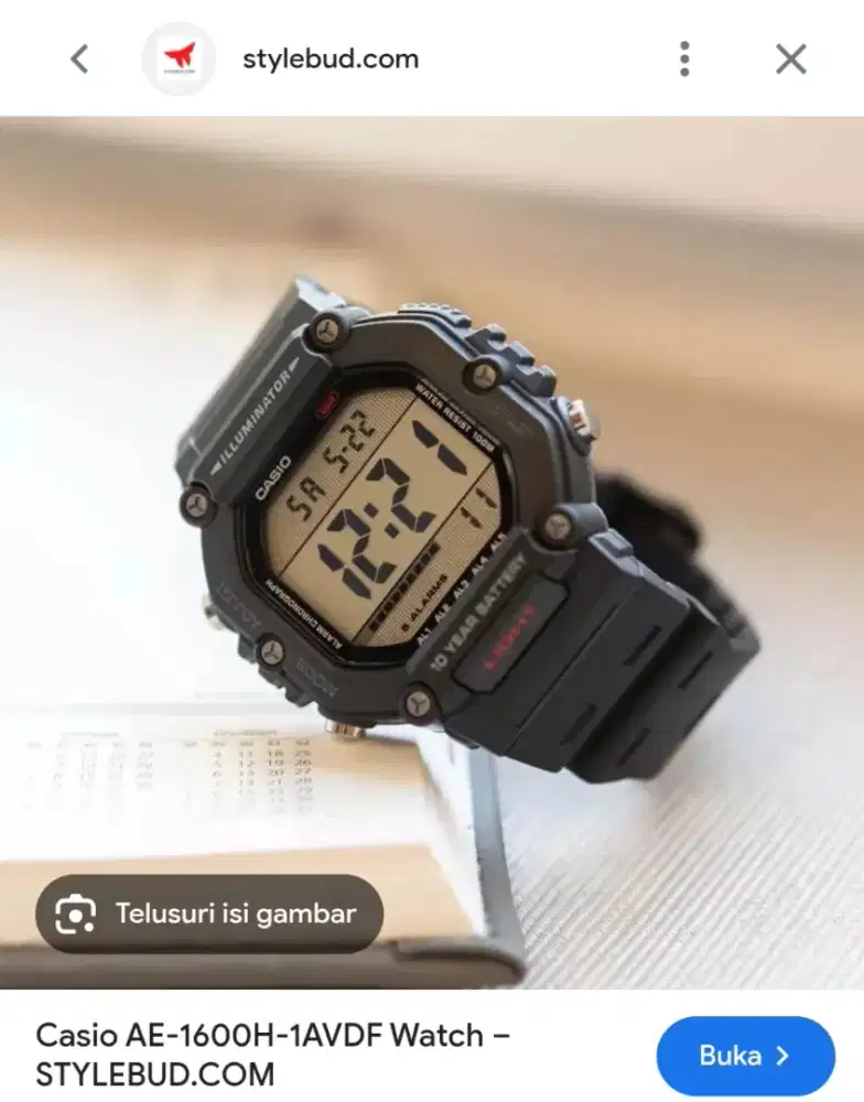Jam Tangan Pria Casio AE-1600h-1AVDF
