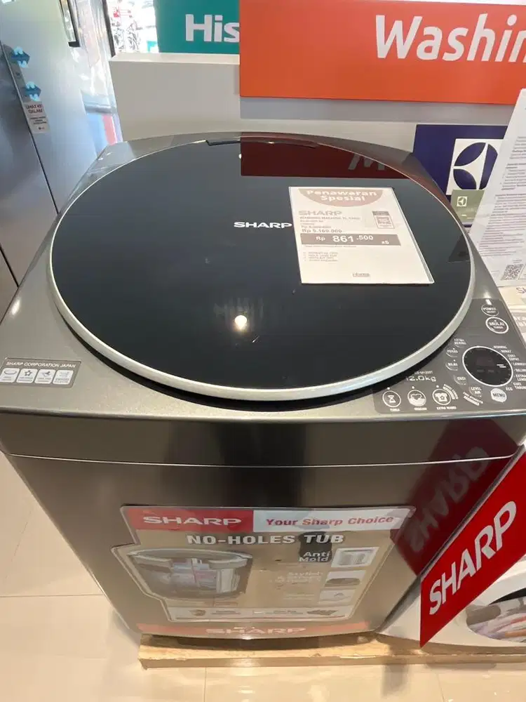 Cicilan Mesin Cuci Sharp Top Loding 12KG