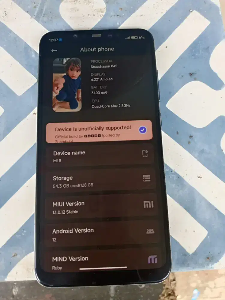 Jual  Xiaomi Mi 8 Ram 6/128 Ex Flagship